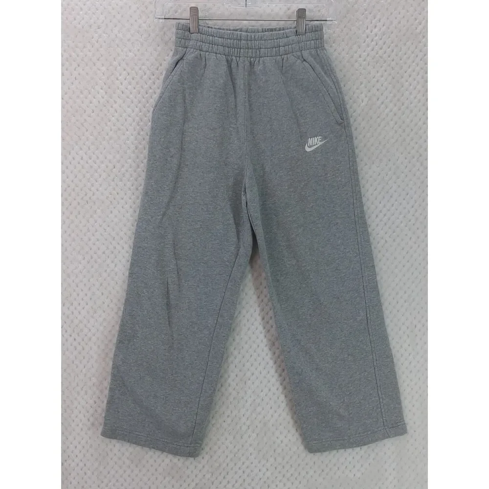 Nike Sportswear Club Fleece Sweatpants Youth Medium Heather Gray